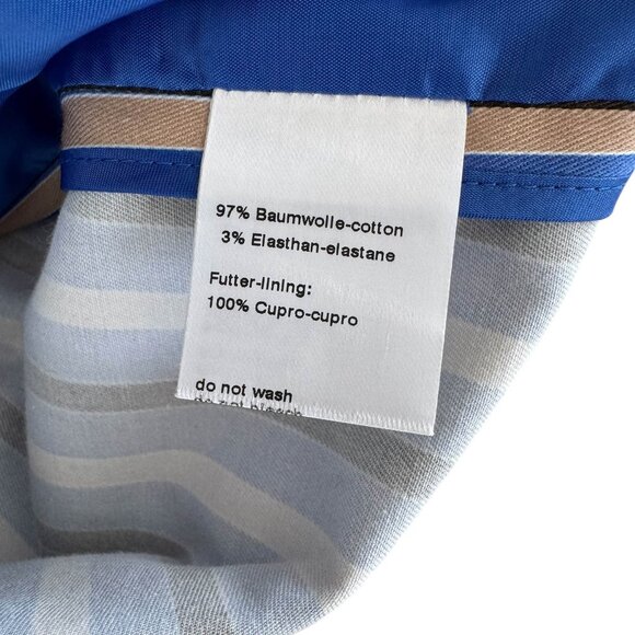 Akris Punto Square Stripe Stretch Cotton Blazer Size 12 - Picture 6 of 7